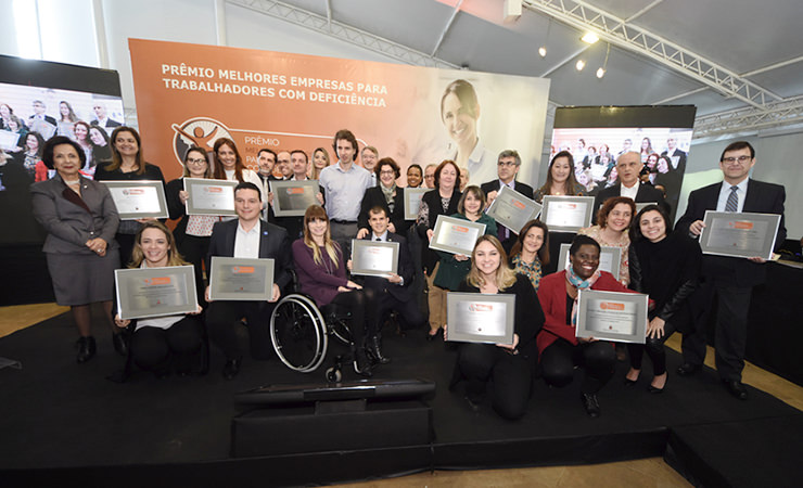 Vencedores do V Prêmio Melhores Empresas para Trabalhadores com Deficiência